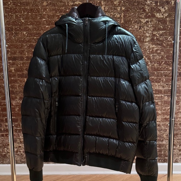 MONCLER - Men's Forest Green Down Jacket - Size L